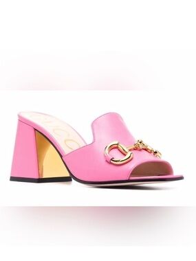Gucci Pink Horsebit Charlotte sandals. 💯% AUTHENTIC. Size 37 in EXCELLENT COND❗️